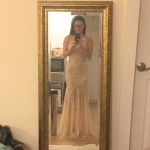 Parker Monique Long Sequin Sleeveless Gown Dress S